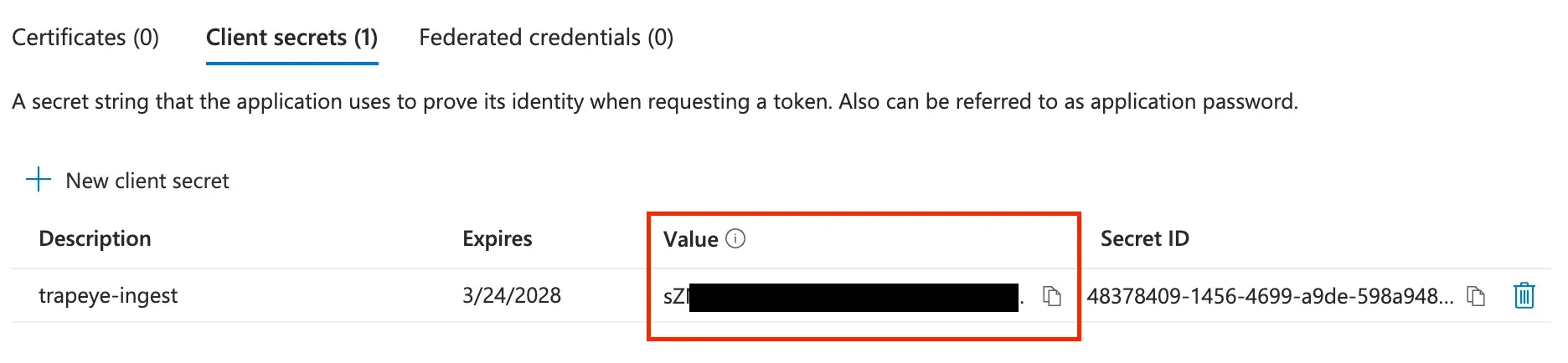 Copy Client Secret