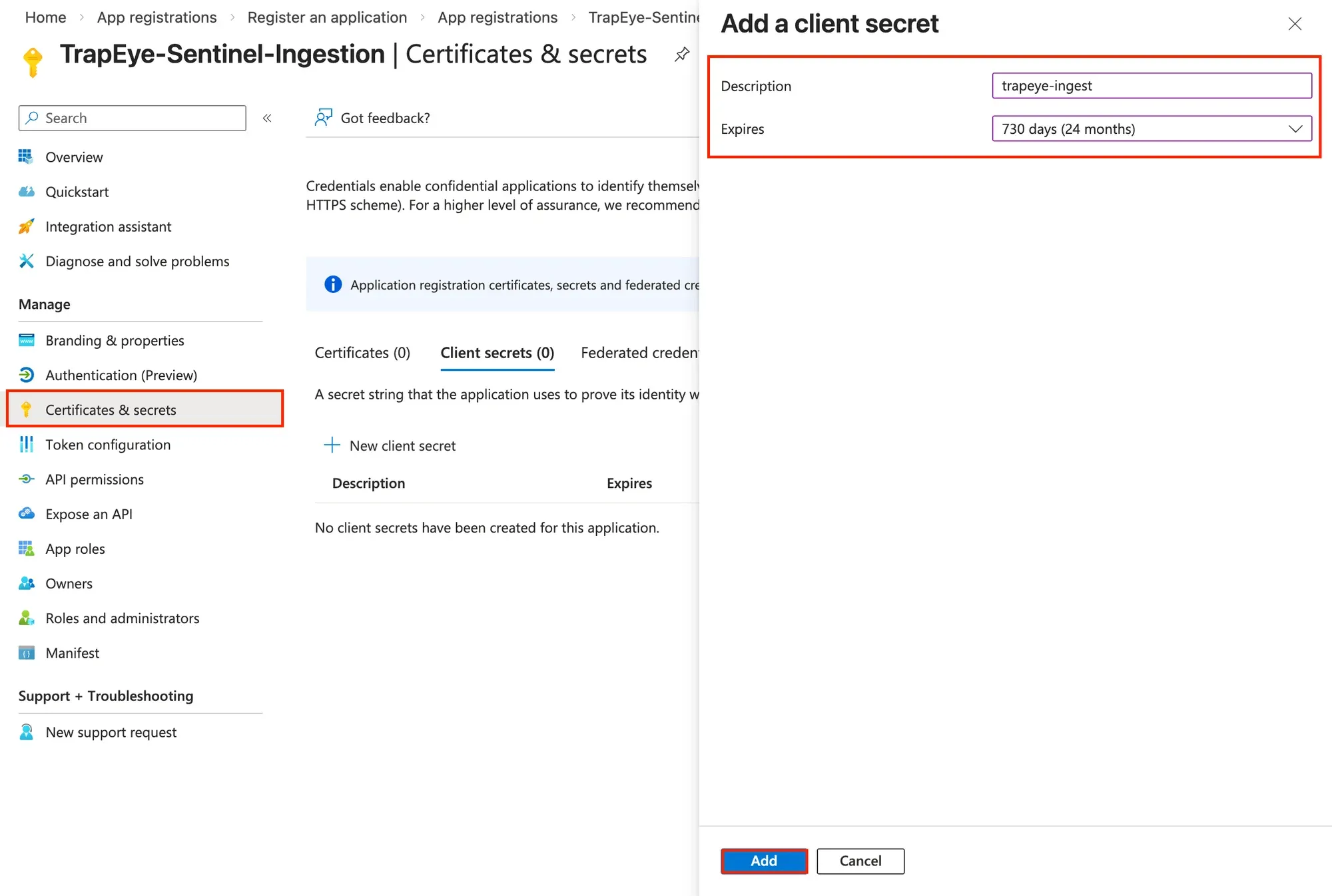 Set Client Secret