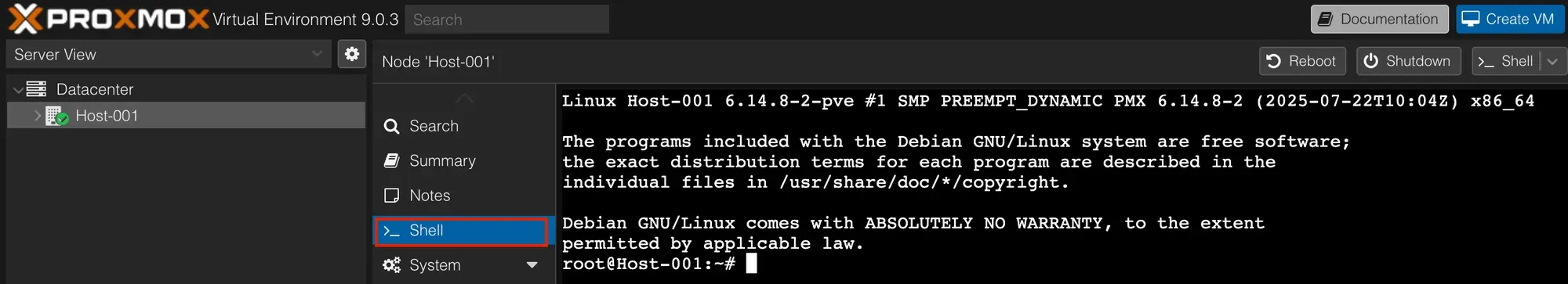 Open Shell