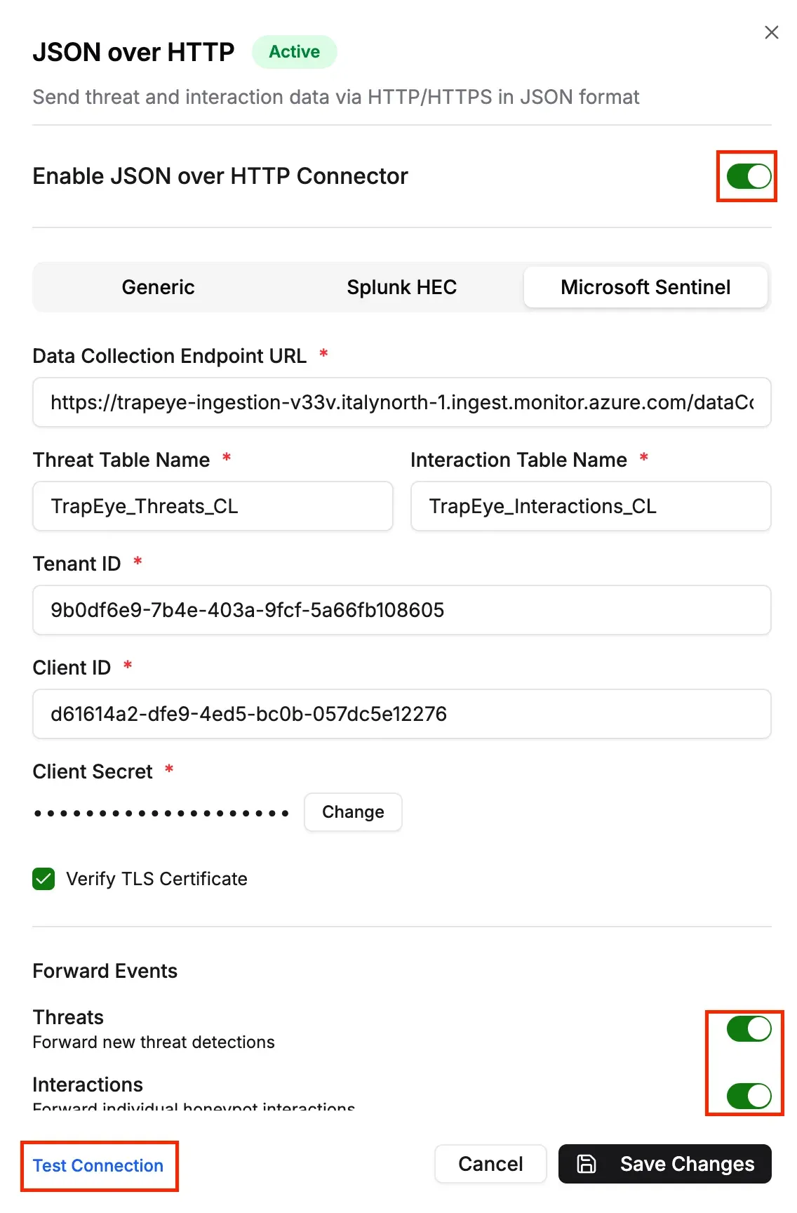Configure TrapEye